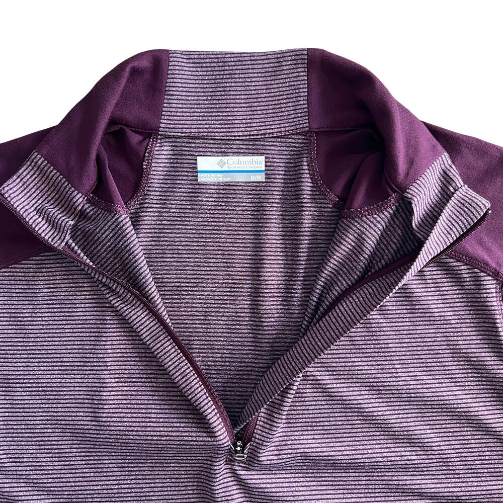 Columbia Omni-Wick Quarter Zip Athletic Pullover Purple Womens M - Picture 5 of 13